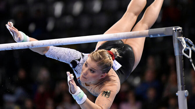 Im Anflug: Elisabeth Seitz. FOTO: EIBNER