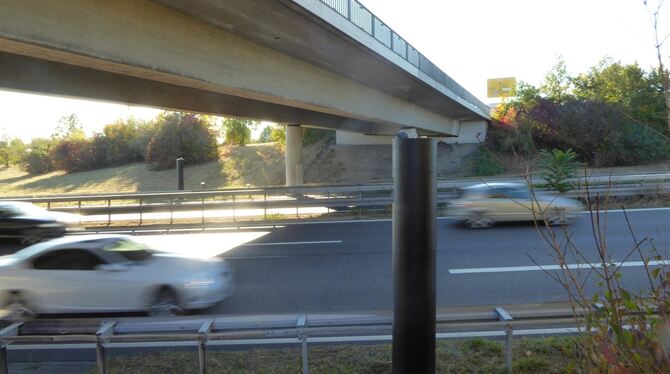 So unscheinbar und im Schatten der Brücke versehen die beiden Blitzer-Säulen seit Mai ihren Dienst und entwickelten sich aus Beh