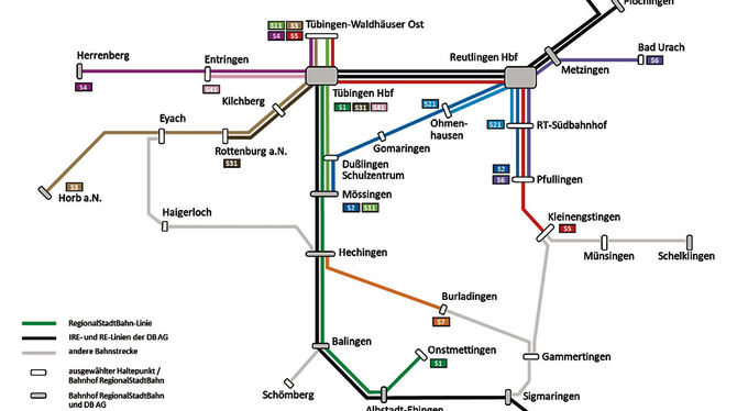 Mehr Verkehr auf die Schiene: So soll das Netz der miteinander verbundenen Schienenstränge in der Region einmal aussehen. Nur we Mehr Verkehr auf die Schiene: So soll das Netz der miteinander verbundenen Schienenstränge in der Region einmal aussehen. Nur we