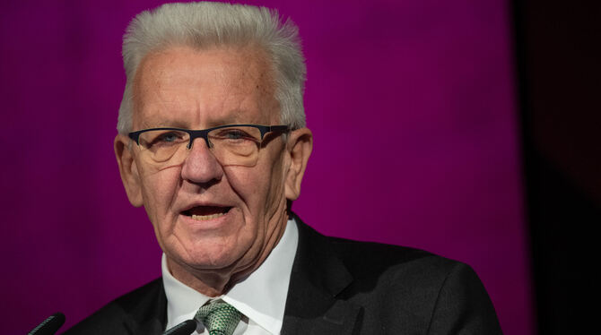 Richtungsweisende Worte beim Medienpolitischen Kongress der Landesregierung: Ministerpräsident Winfried Kretschmann. FOTO: DPA