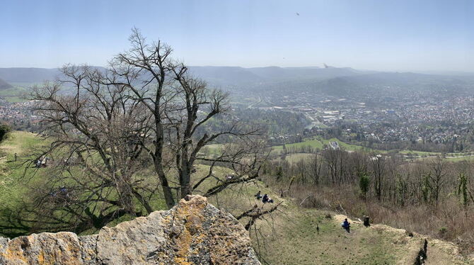 Der Blick vom Turm der Achalm ist wunderschön.