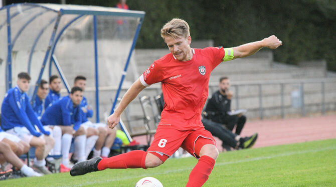 Fällt für das Spiel gegen die Stuttgarter Kickers aus: SSV-Kapitän Pierre Eiberger.   FOTO: BAUR