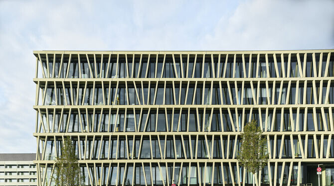 Der Neubau für das Interfakultäre Institut für Biochemie.  FOTO: OLIVER RIEGER PHOTOGRAPHY