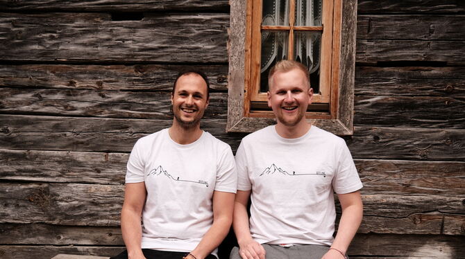 Die beiden Gründer der Bergmensch GmbH: Dominik Ebenkofler (links) aus dem südtirolerischen Sand in Taufers und Felix Keser aus Die beiden Gründer der Bergmensch GmbH: Dominik Ebenkofler (links) aus dem südtirolerischen Sand in Taufers und Felix Keser aus