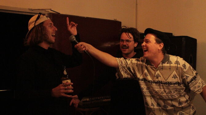 Session im Proberaum: Felix (links), Yannick und Hannes.