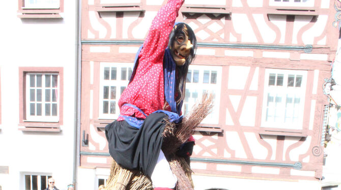 Ausgelassen: Rosenmontagsumzug in Trochtelfingen.  FOTO: FISCHER
