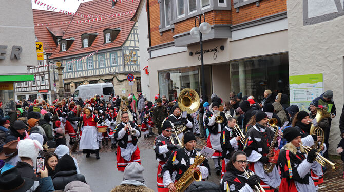 Tausende waren zum Fasnetsumzug in Münsingen auf den Straßen.