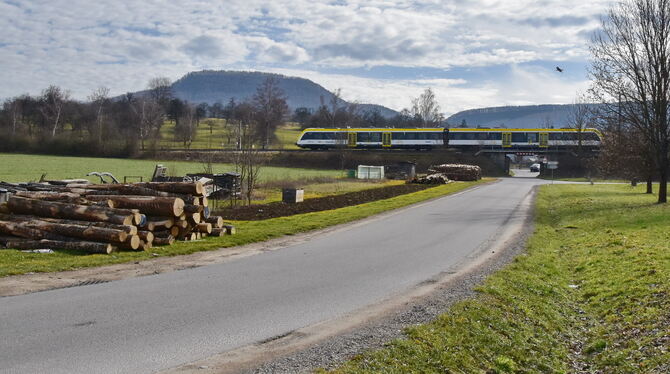 Keine Böschung, kein Mittelstreifen, kein echter Straßenbelag: Der Feldweg zwischen Mössingens Gewerbegebiet und Belsen wird oft