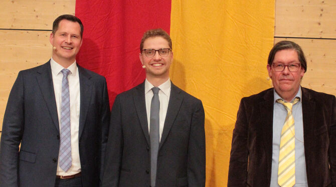 BM Kandidaten, Hohenstein Die drei Kandidaten für die Bürgermeisterwahl in Hohenstein: Matthias Heinz, Simon Baier, Paul Preyer (von links).