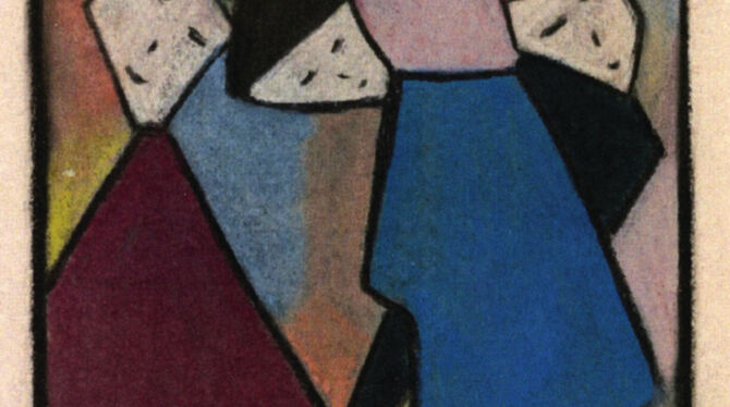 Margarete Oehm: »ohne Titel (drei Figuren)«, Pastell, Ausschnitt. FOTO: PFEIFFER Margarete Oehm: »ohne Titel (drei Figuren)«, Pastell, Ausschnitt. FOTO: PFEIFFER