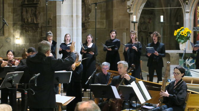 gaechinger cantorey vision.bach kantaten stiftskirche tiübingen Schlanker Chor, farbiger Klang: die Gaechinger Cantorey in der Stiftskirche.