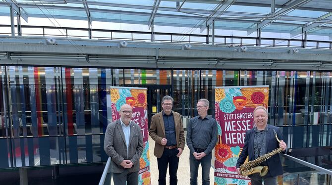 Blasmusikmesse Brawo Vorfreude auf die Brawo (von links): Heiko Schulze vom Blasmusikverband Baden-Württemberg, Messechef Stefan Lohnert, Manager Han