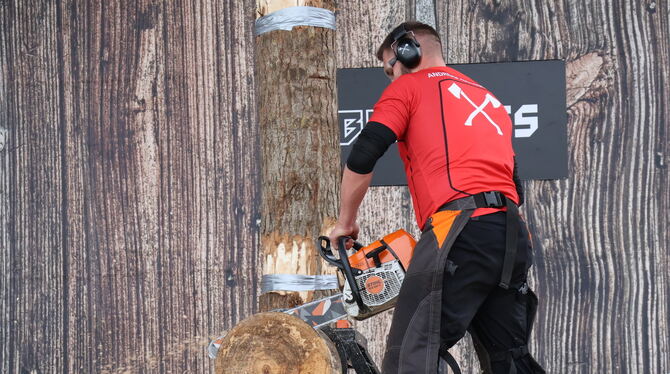 Publikums Highlight war die Stihl Timbersports Show mit Andreas Auernhammer