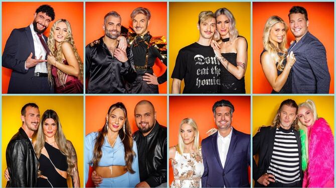 Kultur,Kunst,Unterhaltung,Fernsehen,Medien,Internet,Leute,Nordrhein-Westfalen Diese Paare sind 2024 in der RTL-Show »Das Sommerhaus der Stars - Kampf der Promipaare« dabei: Influencer Umut Tekin und Emma Fe