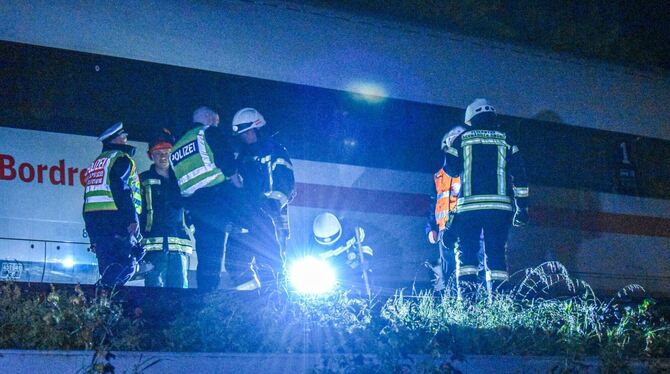 ICE-Waggons entgleisen wegen Erdrutsches