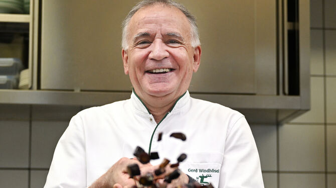 Gerd Winhösel Mit Freude bei der Arbeit: Seit 30 Jahren wird Gerd Windhösel mit einem Michelin-Stern ausgezeichnet.