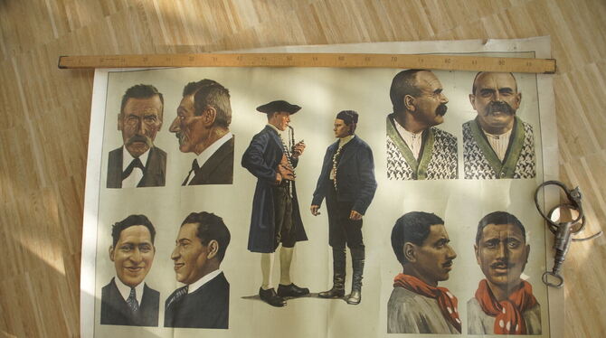 Mit Lernplakaten wie diesen wurden Grundschülern während der NS-Zeit von Lehrern wie Kurt Knittel rassistische Vorurteile beigeb Mit Lernplakaten wie diesen wurden Grundschülern während der NS-Zeit von Lehrern wie Kurt Knittel rassistische Vorurteile beigeb