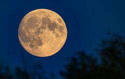 Der Supermond scheint am Mittwochabend und am Donnerstagmorgen besonders eindrucksvoll und ist auch fünf Prozent größer als sons