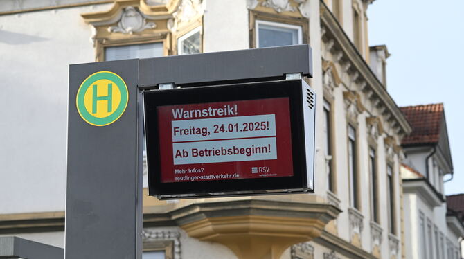 Warnstreik im Reutlinger Busverkehr.