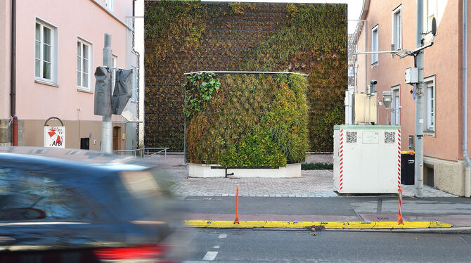 Die Messstation in der Reutlinger Lederstraße misst die Luftqualität in der Innenstadt.