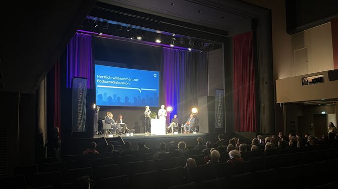 Tagblatt Wahl Podium Deutlich leerer als geplant sind die Reihen im Museum-Kino dann als das Tagblatt-Podium startet. Sehr viele Zuhörer haben es nic