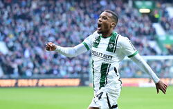 Mann des Spieltages: Mönchengladbachs Goalgetter Alassane Plea.  FOTO: GROOTHUIS/WITTERS