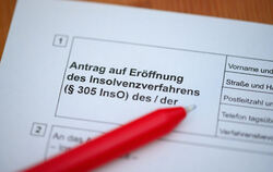 Ein Antrag zur Eröffnung eines Insolvenzverfahrens.