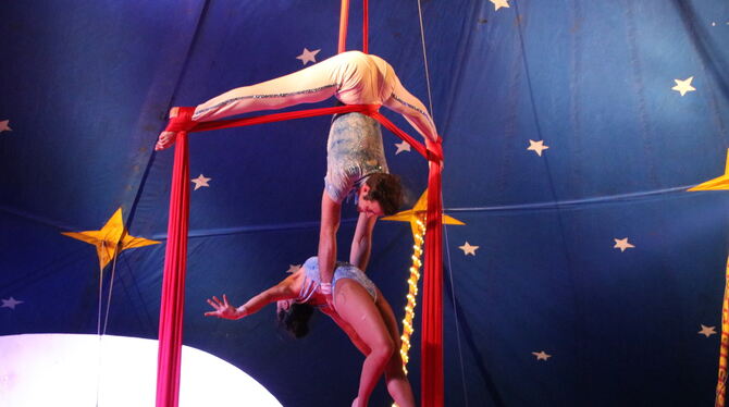Dettingen Traumtheater Circus Steffen Kromers Herz schlägt für den Circus, Ende Mai ist der Neuhäuser mit internationalen Artisten in der Region zu Gast