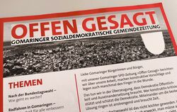 Das Gemeindewappen bei der aktuellen Ausgabe der Gomaringer SPD-Publikation "Offen Gesagt" ist bewusst freigelassen worden. Die 
