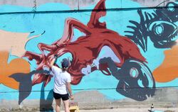 Szene des Graffiti-Festivals im vergangenen Jahr.  FOTO: SPIESS