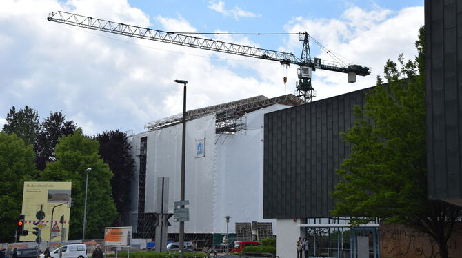 Kupferbau, Baustelle, Empirische Bildungsforschung Die Bautätigkeiten für die Uni Tübingen - im Bild der Neubau für die Empirische Bildungsforschung neben dem Hörsaalgebäude Kupfe