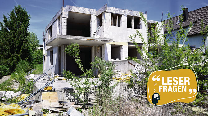 Schandfleck in Betzingen: Seit vier Jahren geht beim Rohbau in der Heppstraße nichts mehr.