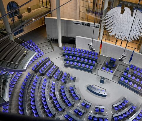Der Plenarsaal des Deutschen Bundestages.