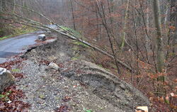 Die Gemeindeverbindung Mössingen-Belsen und Hechingen-Beuren bleibt wegen Erdrutsch geschlossen.  FOTO: MEYER