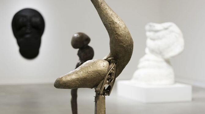 alina szapocznikow installation körpersprachen kunstmuseum ravensburg foto wynrich zlomke Skulpturen von Alina Szapocznikow in der ihr gewidmeten Ausstellung im Kunstmuseum Ravensburg.