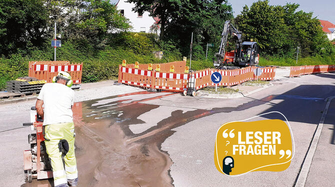 Es ist eine der größten Straßenbaustellen in Dettingen seit langer Zeit: Die zentrale Karlstraße wird Abschnitt für Abschnitt au