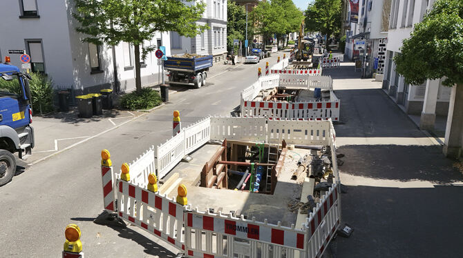 Der Ausbau der Fernwärmeleitungen in der Kaiserstraße ist gestartet.