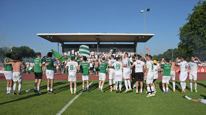 Bezirk Alb, Finale, Fussball, Maenner, Relegation in BL, Saison 2024/25, Wuerttemberg, in Bezirksliga, wfv Der TSV Sickenhausen steigt verdient in die Bezirksliga auf.