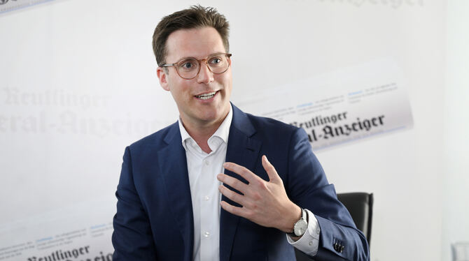 Landtagswahl 2026,CDU,Badenwürttemberg,Spitzenkandidat Der Spitzenkandidat der CDU für die Landtagswahl in Baden-Württemberg 2026 war zu Besuch in der Redaktion des Reutlinger General