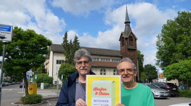 Die Initiatoren der Oststadt-Tafelwoche, Herbert Henes (links) und Thomas Koser-Fischer, hoffen auf spendable Mitbürger, die den