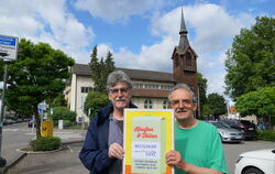 Die Initiatoren der Oststadt-Tafelwoche, Herbert Henes (links) und Thomas Koser-Fischer, hoffen auf spendable Mitbürger, die den