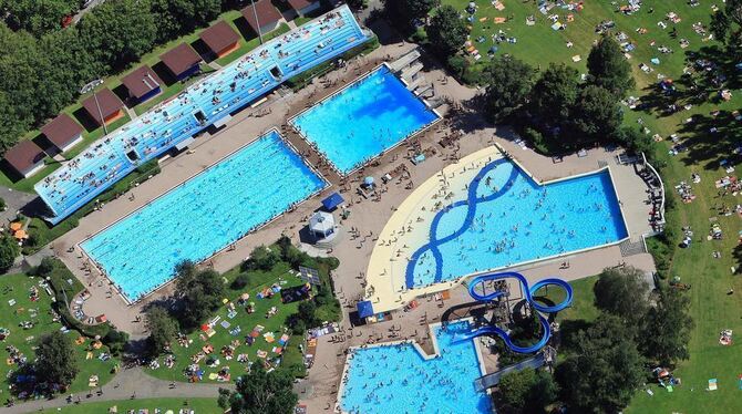 Das Freibad in Reutlingen.