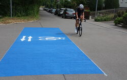 Als Fahrradstraße eingerichtet: Die Stadt Pfullingen hat einen weiteren Teil ihres Mobilitätskonzepts 2035 umgesetzt.  