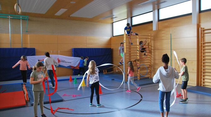 Kinder haben Spaß am Sport im Verein, hier beim TSV Mägerkingen.  FOTO: VEREIN