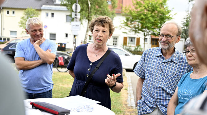 Rege Diskussionen gab’s  beim GEA-Termin im Storlach. Gelobt werden die gute Infrastruktur  und das Naherholungsgrün im Quartier