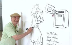 Peter Gaymann im Neuen Kunstmuseum Tübingen.