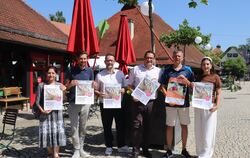 DasTeam von links: Constanze Rueß und Maximilian Vohl (MMT), Silvio Flemmig (Cityinitiative Metzingen), Patrick Hubertz (MMT), M