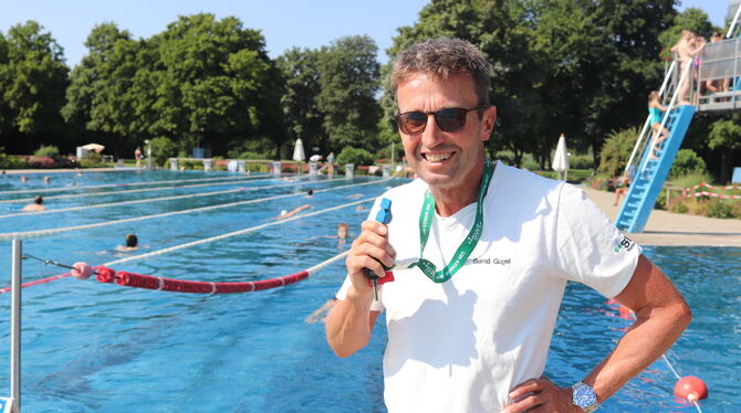 »Ich habe meinen Traumjob auf meine alten Tage gefunden«: Bernd Gugel liebte das Tübinger Freibad. Jetzt ist der AL-Stadtrat ges