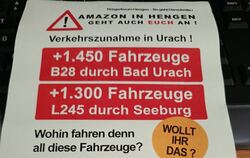 Dieses Flugblatt des Bürgerforums Hengen hat eine Bürgerin in Bad Urach im Briefkasten gefunden.