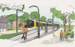 Welche Trasse die Regional-Stadtbahn auf ihrem Weg  durch Pfullingen nutzen wird, ist noch nicht entschieden.